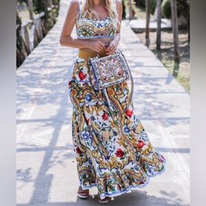 Designer Inspired Maxi Skirt Set